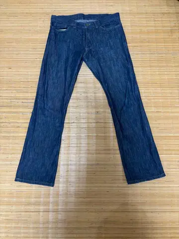 스트레이트 데님 다크 블루