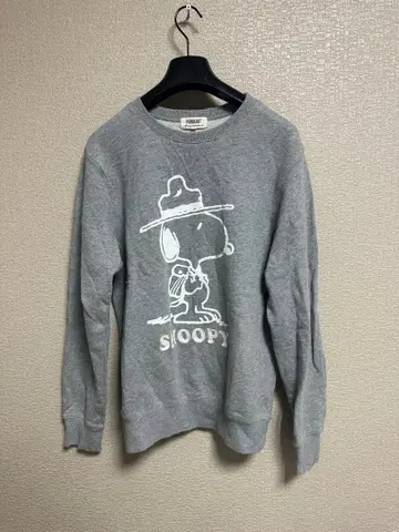 PEANUTS 스누피 그레이 맨투맨 M