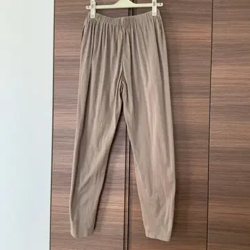 요건 레일 면 팬츠 라이트 브라운