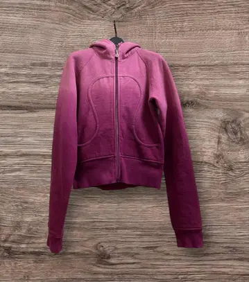 속기모 룰루레몬 후드 부착 후드티 그라데이션 퍼플