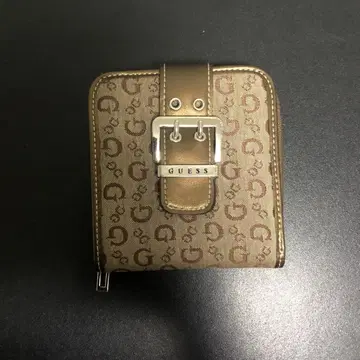 GUESS 접이식 지갑 브라운