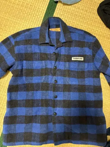 텐더로인 파랑/블랙 체크 플란넬 셔츠 XL