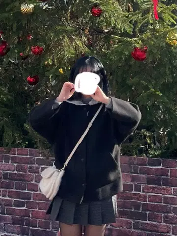 후드 부착 코트 (탈부착 가능) 여성 겨울 착용 사진 있음