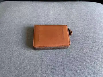 CYPRIS 천연 가죽 남성용 접이식 지갑 브라운 새상품