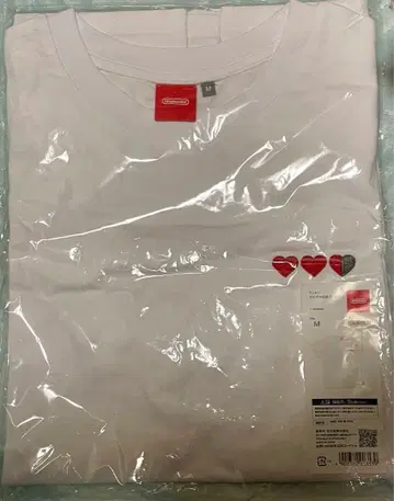 젤다의 전설 하트 라이프 티셔츠 M 사이즈