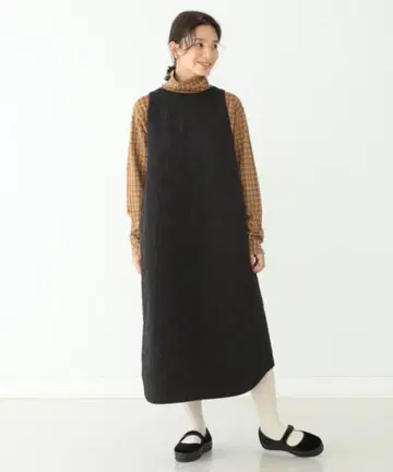 BEAMS BOY 퀼팅 슬리브리스 원피스