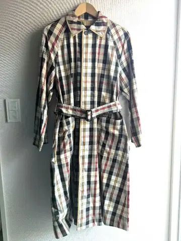 MACPHEE 맥피 스텐카라 코트 트렌치 체크 36