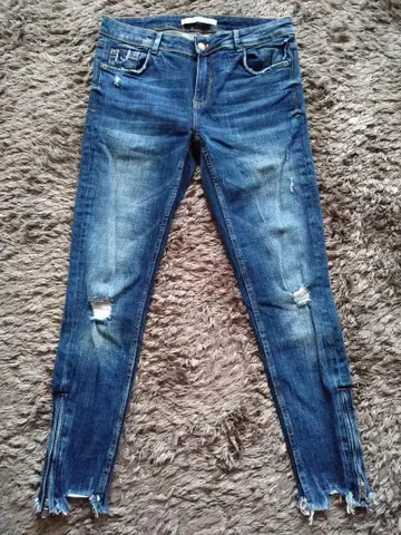 ZARA 스키니 데님 데미지 가공 40