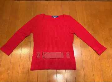 M'S GRACY 빨간색 리브 스웨터 40