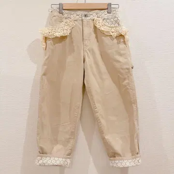 레이스 장식 코튼 팬츠/YOiM furfur