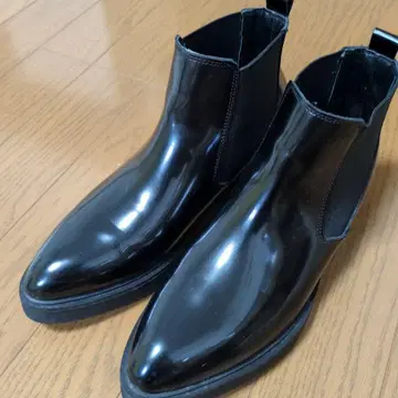 [ 새상품급 ] une mansion 블랙 사이드 고어 부츠 24