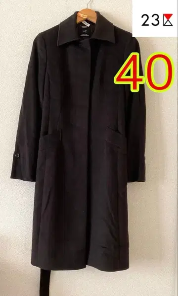 [ 23구 ] 사이즈 40 캐시미어 혼방 롱 코트 짙은 갈색