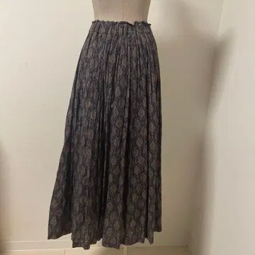 코튼 100% 패턴 무늬 롱 스커트