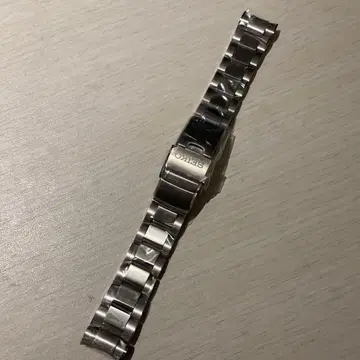 미사용 새상품 정품 벨트 세이코 SBDC133 19mm 실버 레어