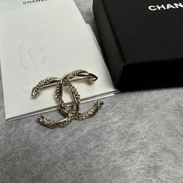 브로치 키라키라 큐빅 골드 코코마크