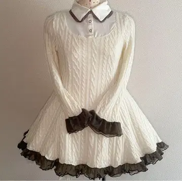 00s LIZLISA 레어 니트 미니 원피스