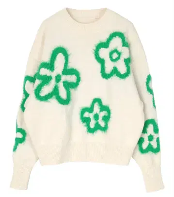 miette 샤기 플라워 니트