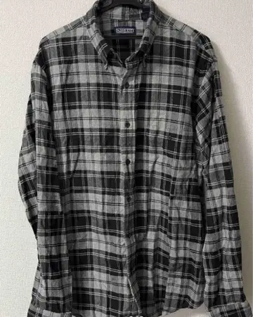 긴팔 셔츠 플란넬 셔츠 와이 체크