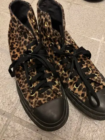 주말 한정 가격 Converse 올스타 레오파드 무늬 하이컷