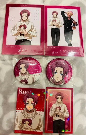 블루 록 마루이  시리즈 이토시 사에 캔뱃지 홀로그램 카드
