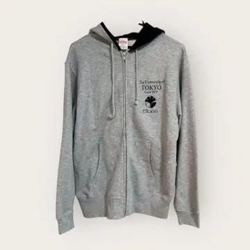 도쿄대학 풀집업 후드티 M 그레이