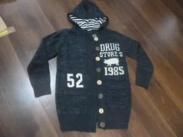 드럭 스토어즈 따뜻한 후드 부착 롱 니트 가디건 사이즈 3