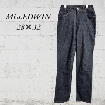 [ Miss.EDWIN ] [ 28 32 ] 스트레이트 데님 블랙 심플