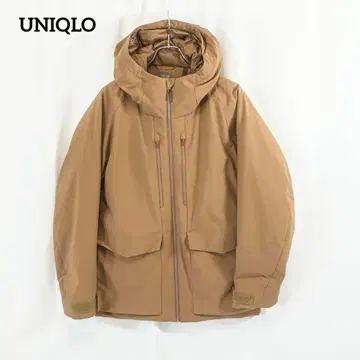 미사용급 UNIQLO 하이브리드 다운 후드티 M 발수 경량 방한