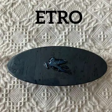 [ ETRO ] 페가수스 짙은 파랑 마블 머리핀