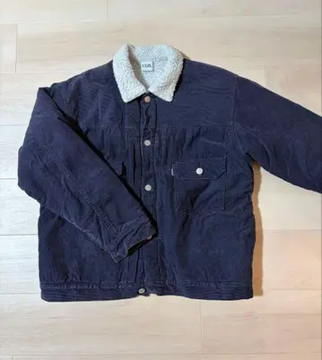 [ CGS ] 보아 카라 부착 네이비 코튼 자켓