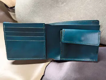 가죽 공예 2단 접이식 지갑 34