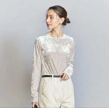 BEAUTY&YOUTH 벨로아 롱 슬리브 티셔츠