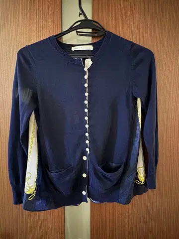 sacai luck 네이비 긴팔 가디건 면 100% 사이즈 S