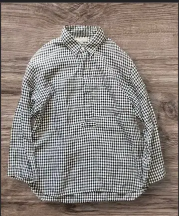 마가렛호웰 MHL 린넨 셔츠 깅엄 풀오버 스키퍼