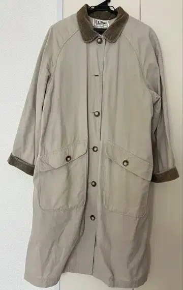 L.L Bean 스탠 칼라 롱 코트 80년대 라이너 포함