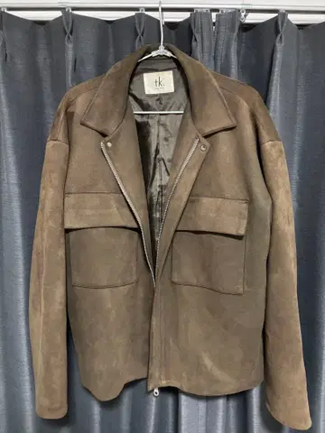 TAKEO KIKUCHI. 스웨이드 브라운 점퍼