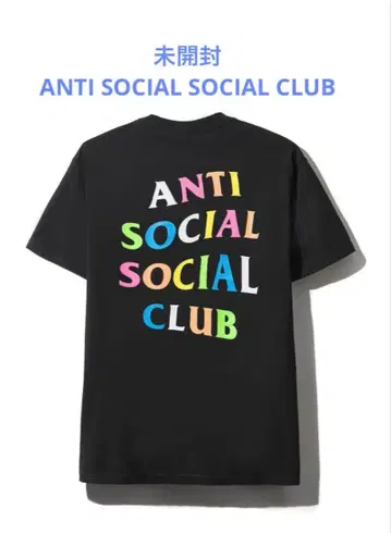 ANTI SOCIAL SOCIAL CLUB 레인보우 T셔츠 미개봉 블랙