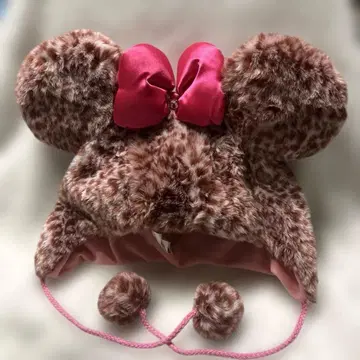 디즈니 레오파드 무늬 핑크 팬 캡