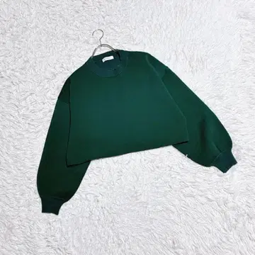[ PAGEBOY ] 크롭 니트 ( F ) 스웨터 루즈핏 다크 그린