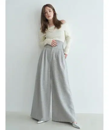 프레이 아이디 코르셋 벨트 턱 와이드 팬츠