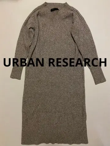 [ 구제 의류 ] URBAN RESEARCH 리브 V넥 롱 니트 원피스