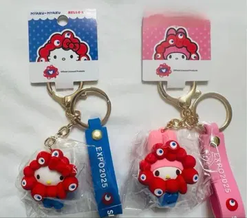 [ 오사카 간사이 박람회 ] 먁먁 산리오 마이멜로디 헬로키티 키링