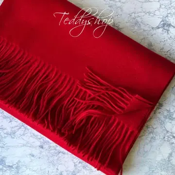 최고급 캐시미어 100% 대형 스톨 레드