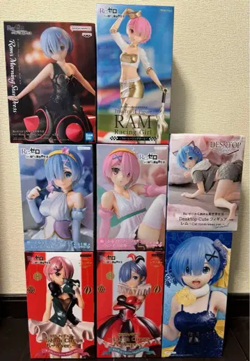 새상품 Re: 제로 피규어 세트 렘 라무 8체