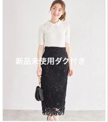 레이스 타이트 스커트 tocco