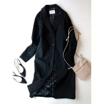 eimy istoire 볼륨 코쿤 컬러 체스터 코트 블랙