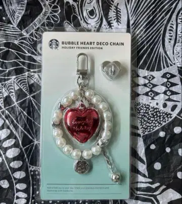 한국 스벅 데코키첸 Bubble Heart Deco 키링