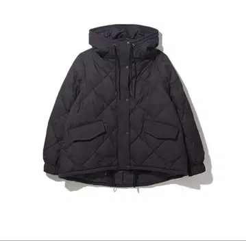 스퀘어 퀼트 후드 다운 자켓 얀센