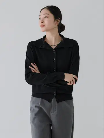 crewre 2way 하이넥 슬림 가디건 사이즈 3