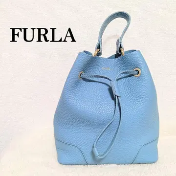 [ 새상품급 ] FURLA 라이트 블루 버킷 백
